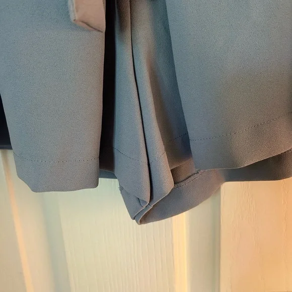 NWOT Zara Dusty Blue High Waisted Shorts Size Large - Picture 5 of 10